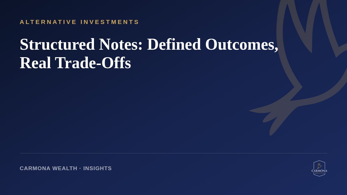 Structured Notes: Defined Outcomes, Real Trade-Offs