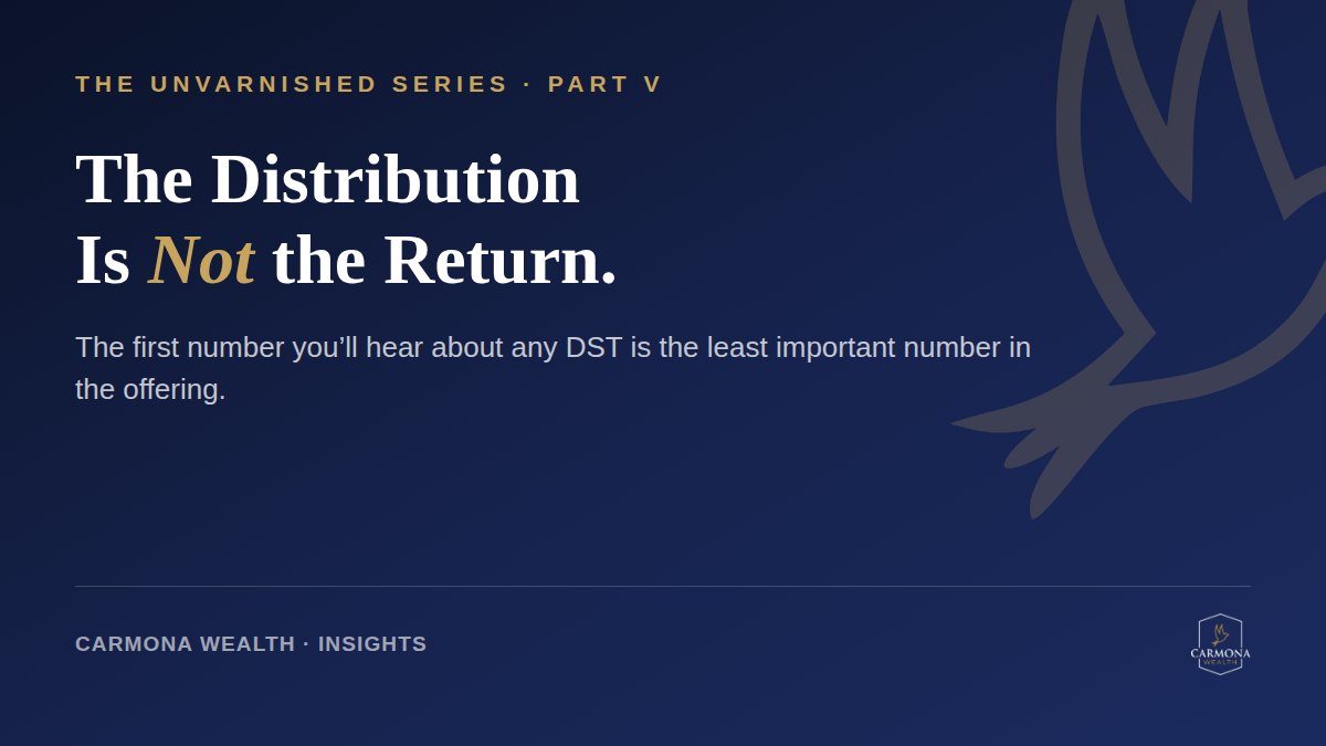 The Distribution Is Not the Return.